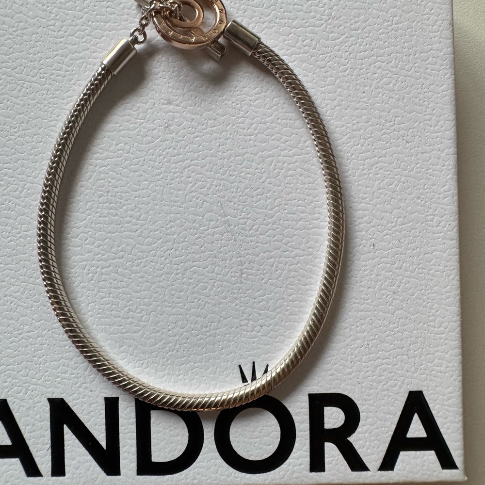 Pandora Two-Tone Silver and Rose Gold Bracelet